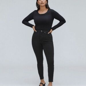 Everlane Curvy High Rise Women's Black Skinny Jeans Size 31 Crop